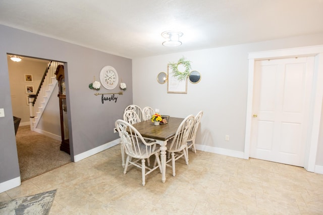 2758 220th St, Madison, MN 56256 - dining room featuring stairs and baseboards