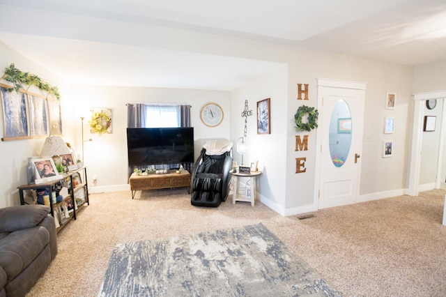 2758 220th St, Madison, MN 56256 - carpeted living room with baseboards