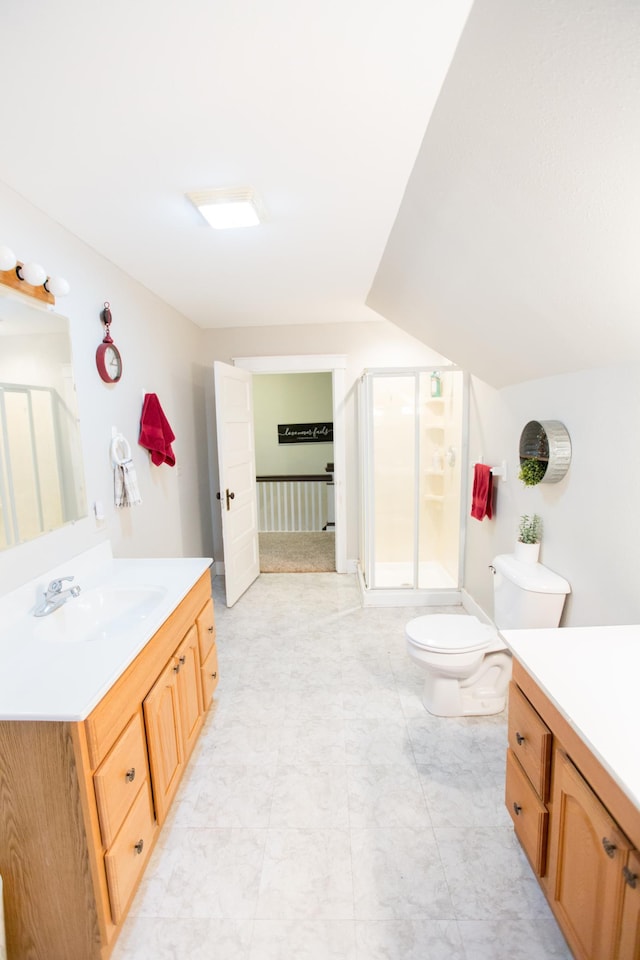 2758 220th St, Madison, MN 56256 - full bath featuring a stall shower, vanity, and toilet