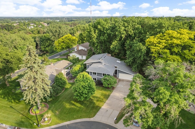 708 Brigadoon Cir, Shoreview, MN 55126 - drone / aerial view of a heavily wooded area