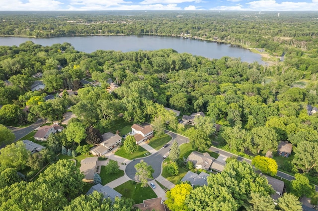 708 Brigadoon Cir, Shoreview, MN 55126 - aerial view of property's location featuring a forest and a nearby body of water