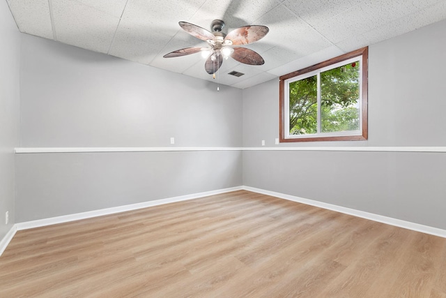 708 Brigadoon Cir, Shoreview, MN 55126 - unfurnished room featuring a ceiling fan, wood finished floors, and baseboards
