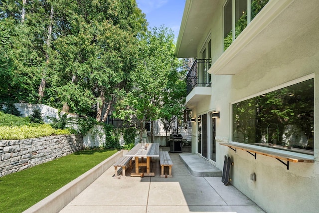 1824 Oliver Ave S, Minneapolis, MN 55405 - view of patio / terrace featuring a balcony, outdoor dining area, and grilling area