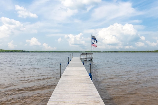 692 Round Lake Ln, Georgetown Twp, WI 54853 - dock area featuring a water view