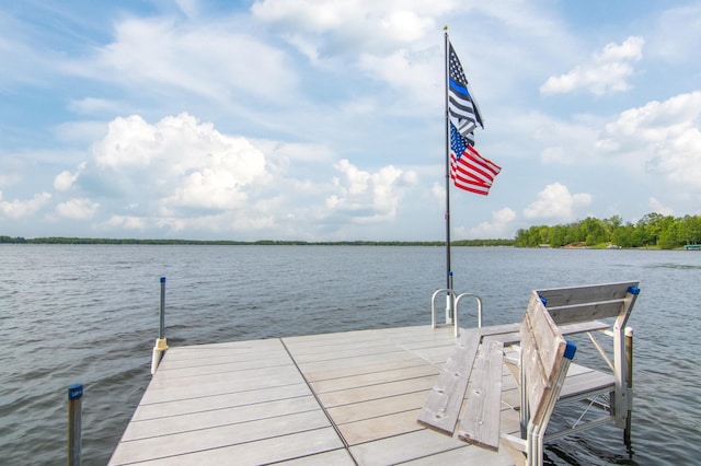 692 Round Lake Ln, Georgetown Twp, WI 54853 - dock area with a water view