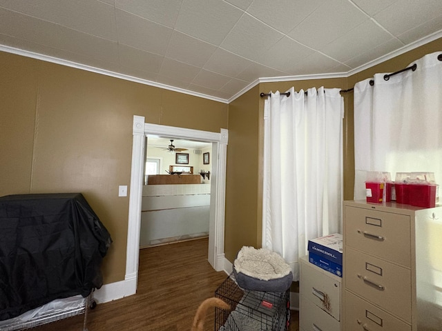 809 14th St S, Benson, MN 56215 - bedroom with crown molding, wood finished floors, and baseboards