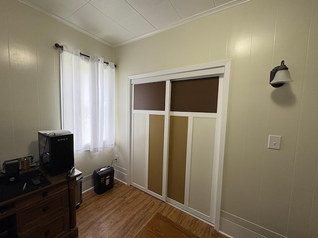 809 14th St S, Benson, MN 56215 - bedroom with dark wood finished floors and ornamental molding