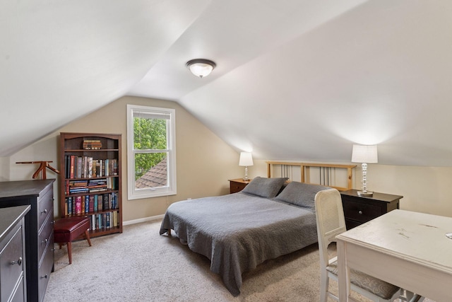 4034 Nokomis Ave, Minneapolis, MN 55406 - carpeted bedroom featuring lofted ceiling and baseboards