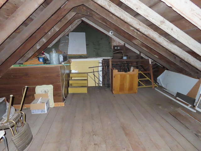 114 2nd St S, Truman, MN 56088 - unfinished attic featuring an upstairs landing