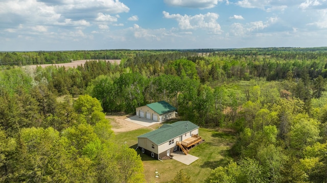 58885 County Road 136, Menahga, MN 56464 - aerial view of property and surrounding area with a forest