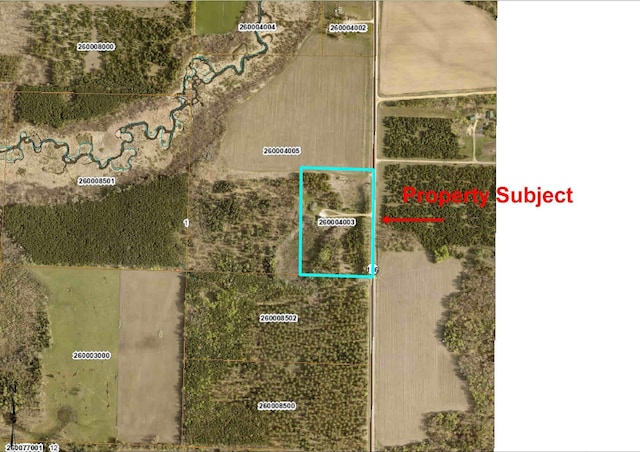 58885 County Road 136, Menahga, MN 56464 - aerial overview of property's location with property parcel outlined