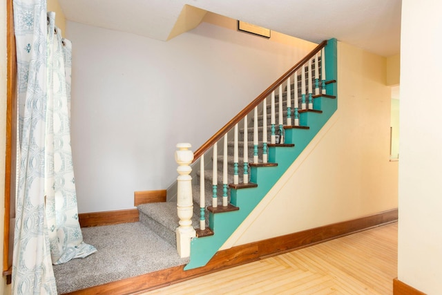 428 4th St, River Falls, WI 54022 - stairs with baseboards