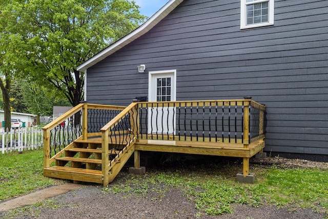 806 4th St, Marshall, MN 56258 - view of wooden deck