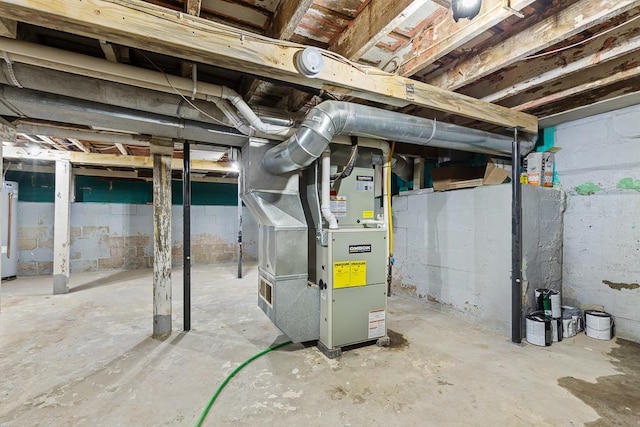 806 4th St, Marshall, MN 56258 - unfinished basement with heating unit and water heater