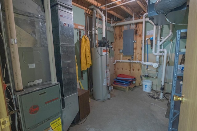 101 6th St NW, Perham, MN 56573 - utilities featuring water heater, electric panel, and heating unit