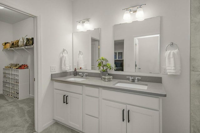 20555 Greenwood Ave, Lakeville, MN 55044 - bathroom featuring double vanity and a spacious closet