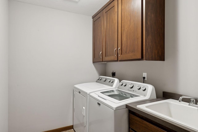 1429 10th Street Cir SE, New Prague, MN 56071 - laundry room with cabinet space and washing machine and clothes dryer