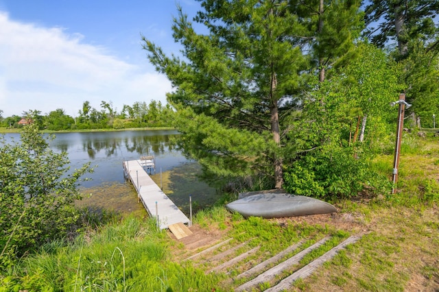 1605 White Ash Ln, Apple River Twp, WI 54810 - dock featuring a water view