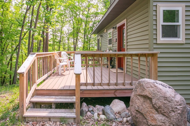 8586 Graves Lake Rd NE, Remer, MN 56672 - view of wooden deck
