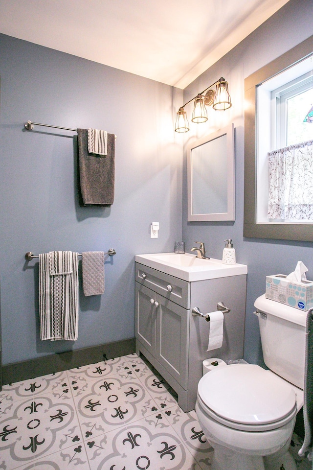 8586 Graves Lake Rd NE, Remer, MN 56672 - half bathroom with vanity and toilet