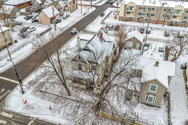 2744 Stevens Ave, Minneapolis, MN 55408 - snowy aerial view with a residential view