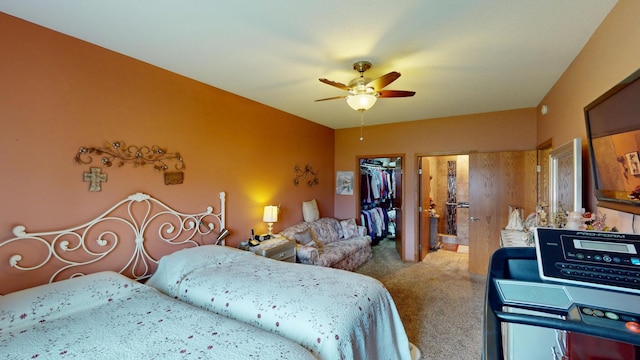 1720 Hale Dr, Albert Lea, MN 56007 - carpeted bedroom with a spacious closet, a closet, and ceiling fan