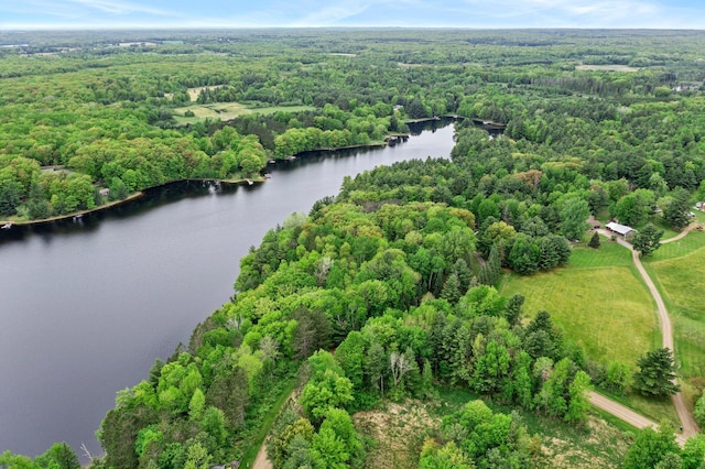 568 26th Ave, Cumberland, WI 54829 - drone / aerial view of a heavily wooded area and a large body of water