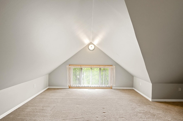 658 Plum St, Saint Paul, MN 55106 - additional living space featuring carpet floors, lofted ceiling, and baseboards