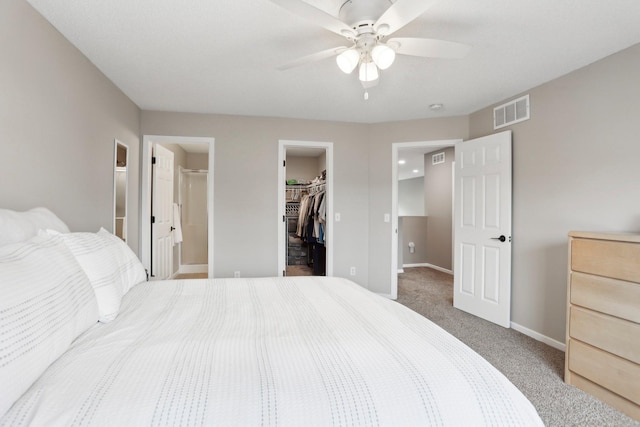 3394 Spring Glen Cir NW, Prior Lake, MN 55372 - bedroom with carpet flooring, a spacious closet, baseboards, a closet, and ceiling fan