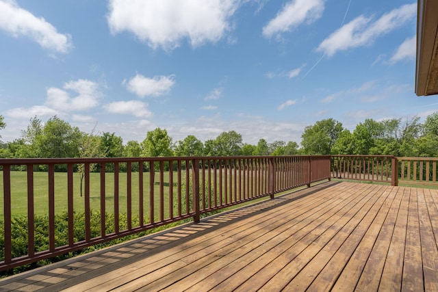 24058 610th Ave, Madison Lake, MN 56063 - wooden deck featuring a lawn
