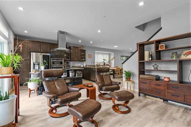 4014 River Valley Way, Eagan, MN 55122 - living area with light wood-type flooring and recessed lighting