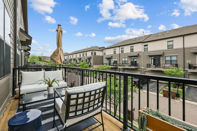 4014 River Valley Way, Eagan, MN 55122 - balcony featuring a residential view and outdoor lounge area