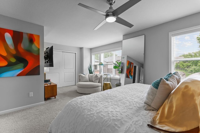 4014 River Valley Way, Eagan, MN 55122 - carpeted bedroom with baseboards and ceiling fan