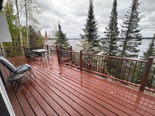 2377 Finn Bay Rd, Babbitt, MN 55706 - deck featuring a water view