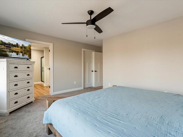 16524 Piper Ln, Brainerd, MN 56401 - bedroom with light carpet, ceiling fan, and baseboards