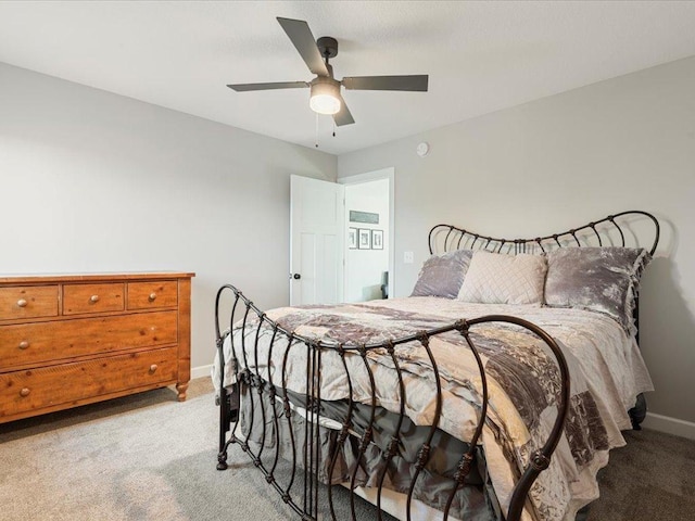 16524 Piper Ln, Brainerd, MN 56401 - bedroom with light carpet, baseboards, and ceiling fan