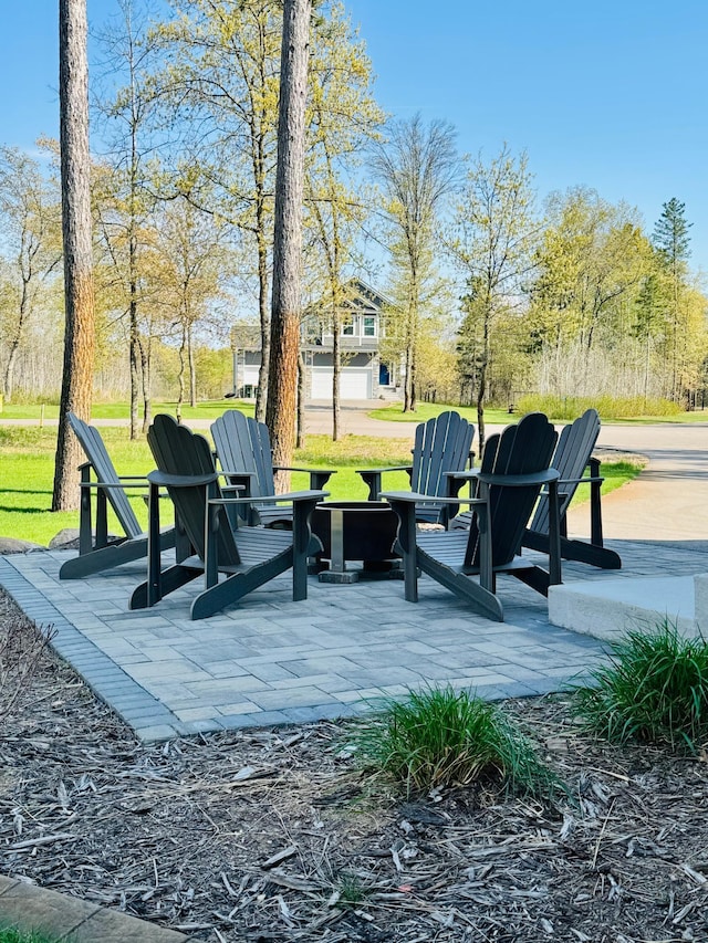 16524 Piper Ln, Brainerd, MN 56401 - view of patio with a fire pit