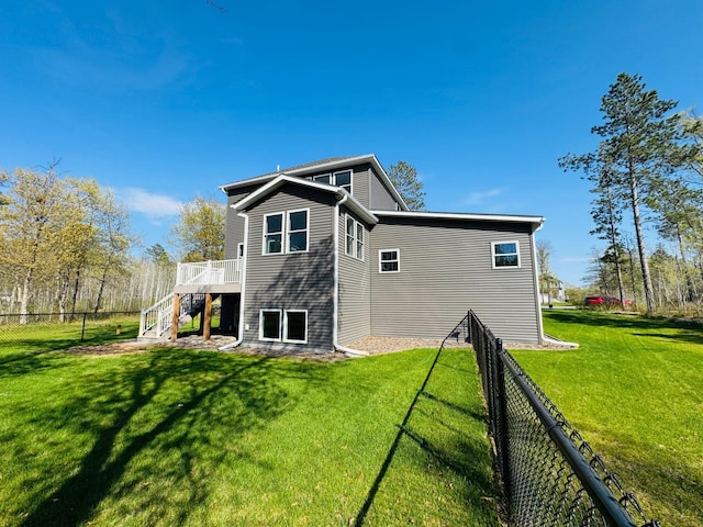 16524 Piper Ln, Brainerd, MN 56401 - back of house featuring stairway and a deck