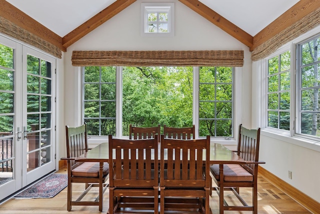 2442 Meeting St, Minnetonka, MN 55391 - sunroom featuring french doors, plenty of natural light, and wood finished floors