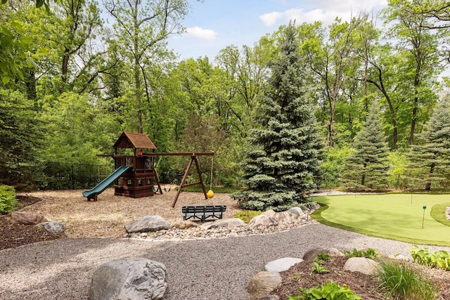 2442 Meeting St, Minnetonka, MN 55391 - view of play area featuring a putting green