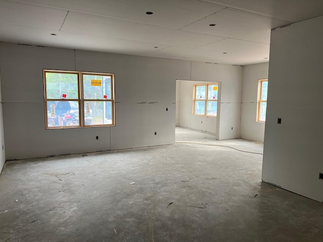 view of spare room