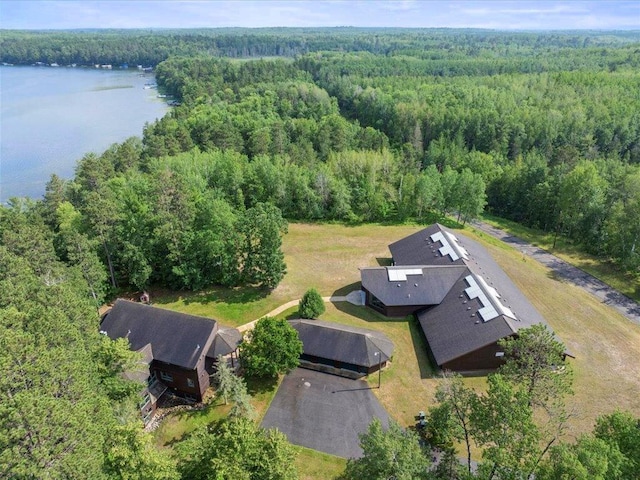 27620 Island View Dr, Park Rapids, MN 56470 - view from above of property with a heavily wooded area and a nearby body of water