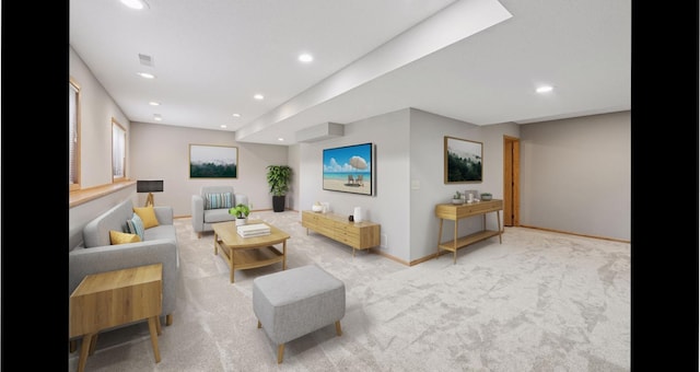 4650 Cottonwood Ln N, Plymouth, MN 55442 - living area with carpet and recessed lighting