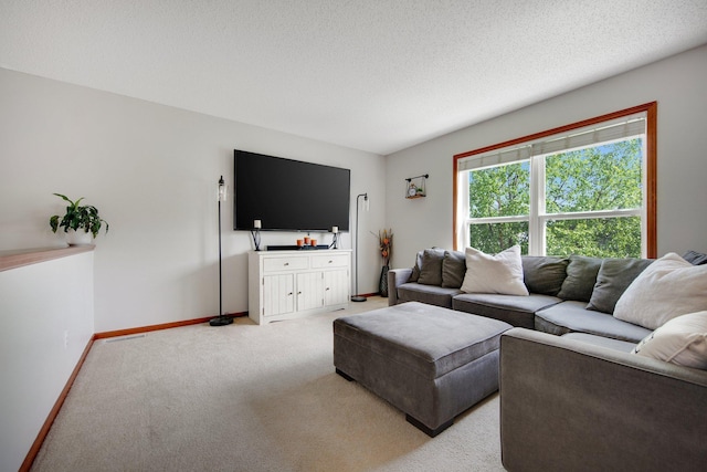 5133 Farnham Dr N, Hugo, MN 55038 - living area with light colored carpet, baseboards, and a textured ceiling