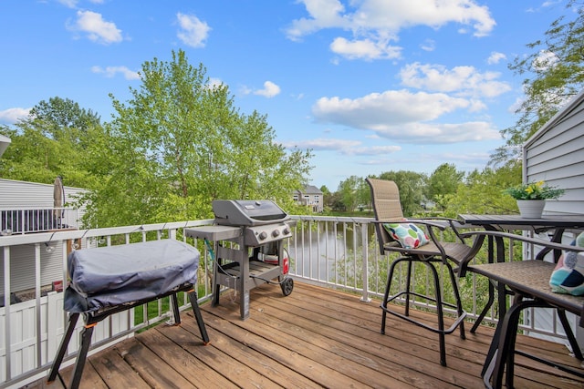 5133 Farnham Dr N, Hugo, MN 55038 - wooden terrace with a water view