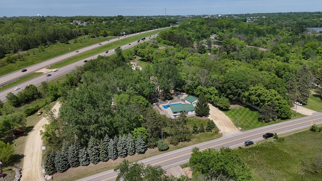 2511 Carver Ave E, Maplewood, MN 55119 - aerial view of a main thoroughfare and a pool