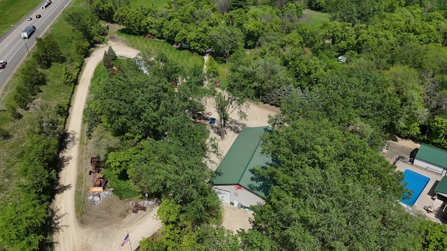 2511 Carver Ave E, Maplewood, MN 55119 - aerial view of property and surrounding area with a pool area