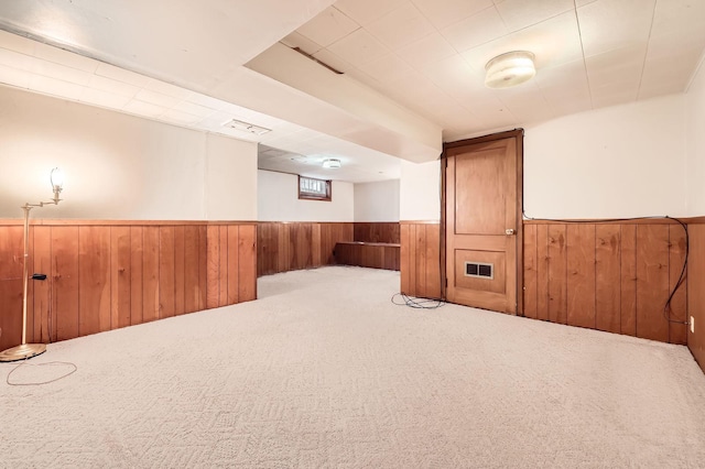 7029 Augsburg Ave S, Richfield, MN 55423 - finished basement with a wainscoted wall, wooden walls, and carpet flooring