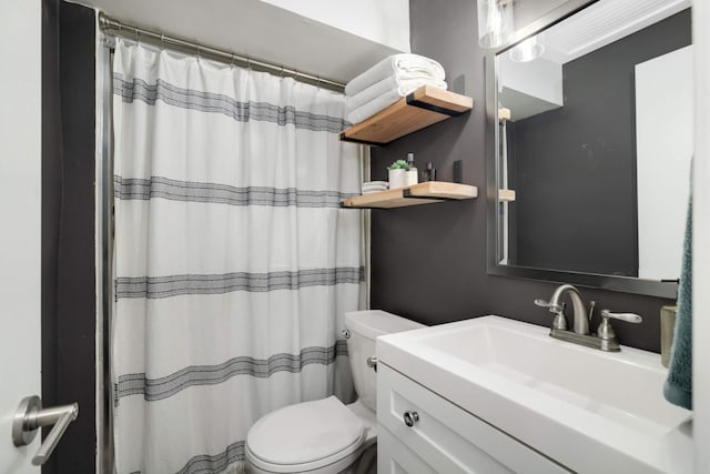 4119 Sylvia Ln S, Shoreview, MN 55126 - full bath with toilet, vanity, and a shower with shower curtain