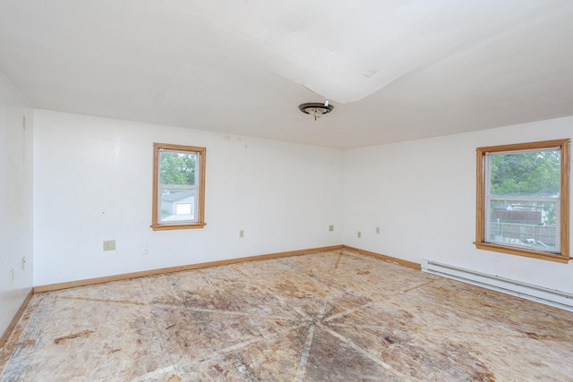 205 Elm Ave SE, Montgomery, MN 56069 - spare room with baseboards and a baseboard heating unit